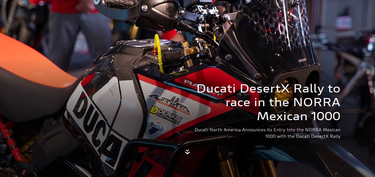 Aurora in the official Ducati page! 
